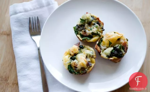 Mini Quiche De Espinafre E Jarlsberg