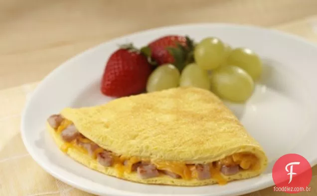 Omelete Canadense De Bacon E Queijo Cheddar