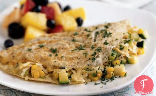 Omelete com legumes de Verão