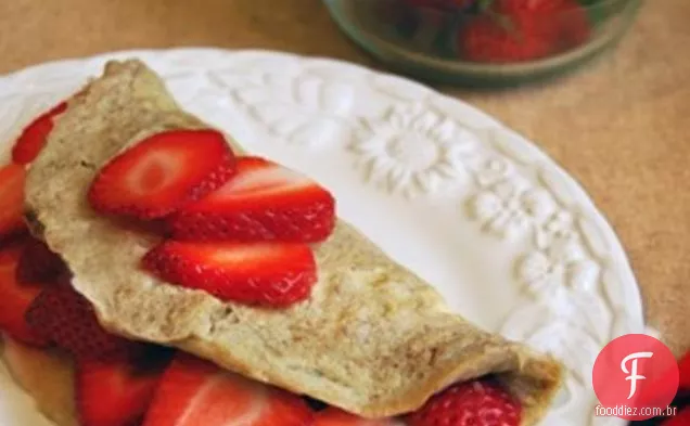 Omelete De Compota De Maçã De Morango