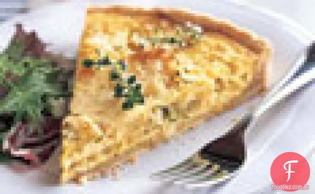 Quiche de abóbora amarela e mussarela com tomilho fresco