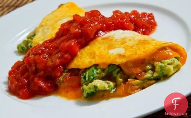 Omelete de Guacamole com Salsa