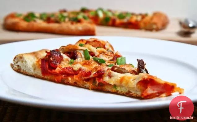 Kimchi, Bacon e Shiitake Mushroom Pizza