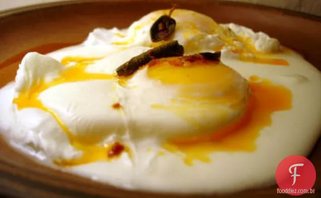 Ovos Escalfados Turcos Com Iogurte E Manteiga De Sálvia Picante