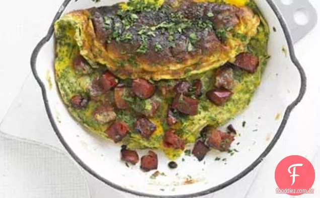 Omelete Com Chouriço E Salsa