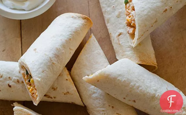 Flautas De Frango Assadas Rápidas E Fáceis