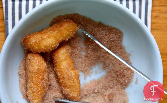 Churros Caseiros E Chocolate Escuro Quente