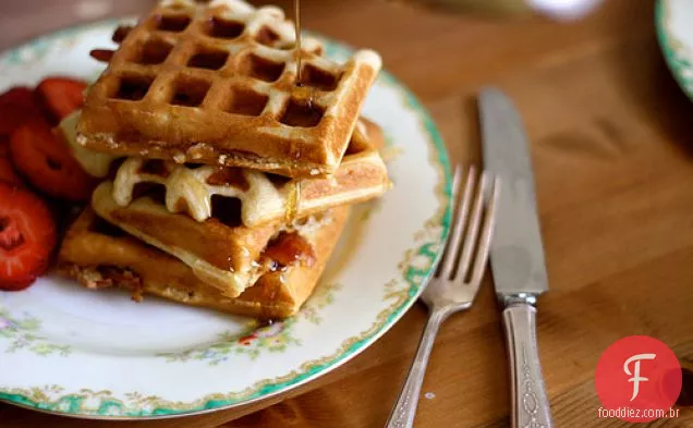 Waffles De Bacon Com Açúcar Mascavo