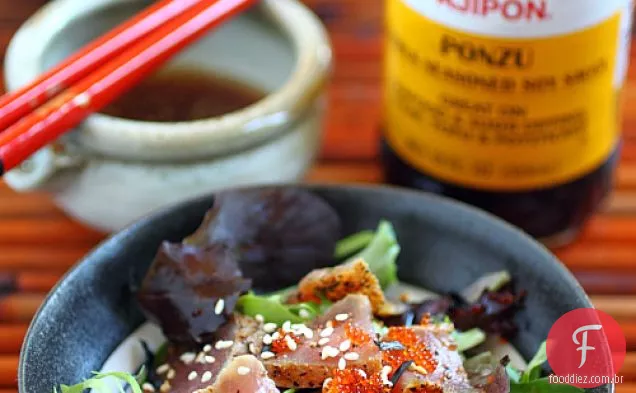 Salada De Atum Ahi Grelhada Com Mizkan Ponzu