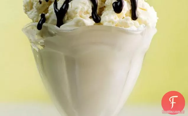 Sorvete De Baunilha Com Chocolate Branco...sem a sorveteira