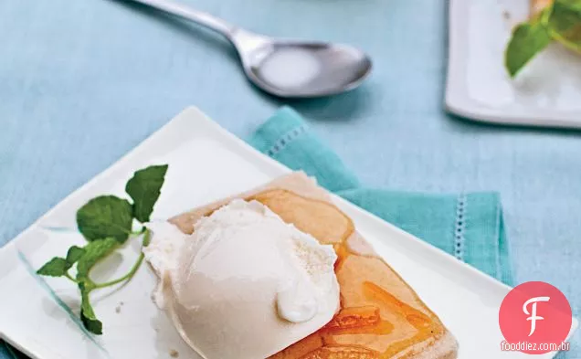 Shortbread com marmelada e sorvete de baunilha