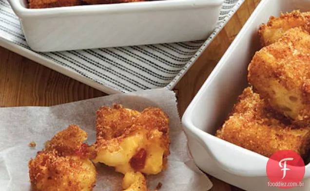 Mordidas de queijo macarrão com Pimiento