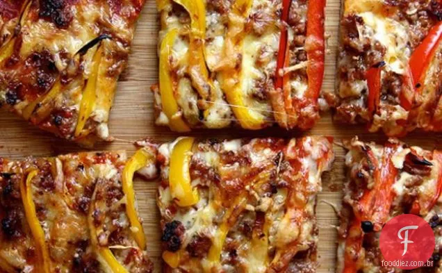 Pizza Picante De Salsicha E Pimenta