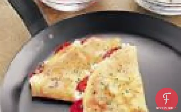 Crepes De Pimenta Preta Com Queijo De Cabra E Tomate