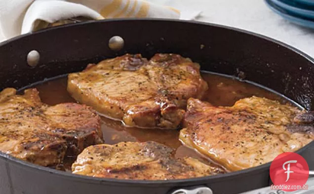 Costeletas De Porco Com Molho De Geléia De Pimenta