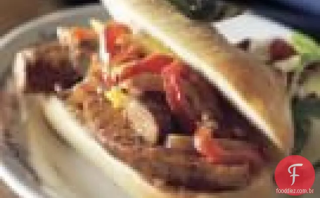 Sanduíches De Salsicha E Pimenta