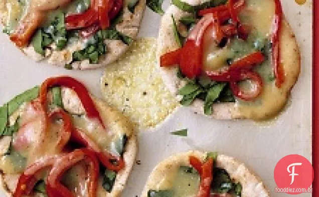 Espinafre E Pimenta Pita Pizzas