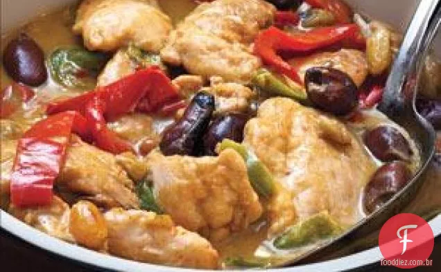 Receita De Ensopado De Frango E Pimenta Com Azeitonas
