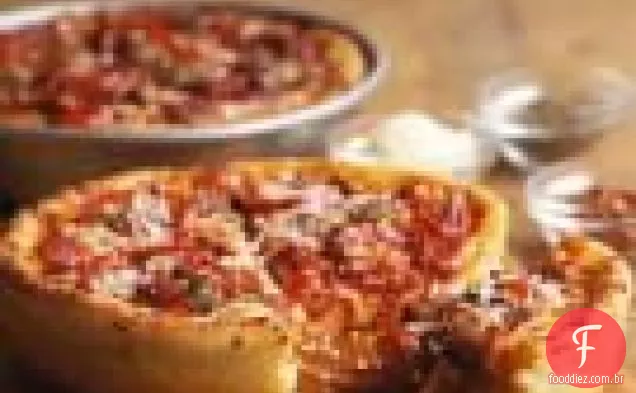 Salsicha e pimenta Mini Deep-prato Pizzas