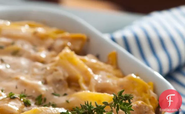 Frango Assado E Macarrão