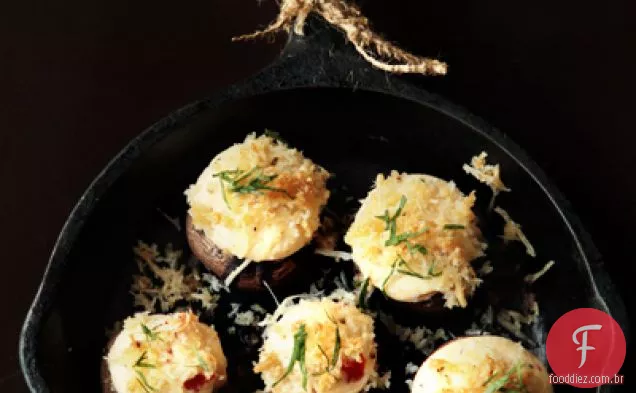 Cogumelos Recheados Com Queijo Salgados