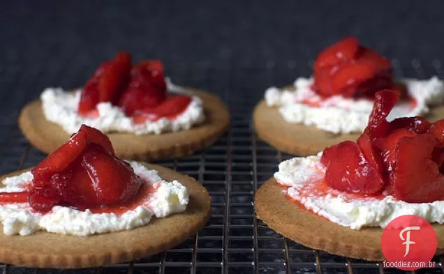 Tartlets de morango-ricota Graham