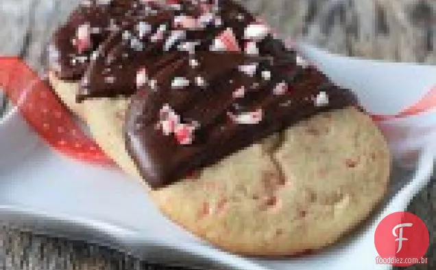 Biscoitos De Hortelã-Pimenta Com Molho De Chocolate