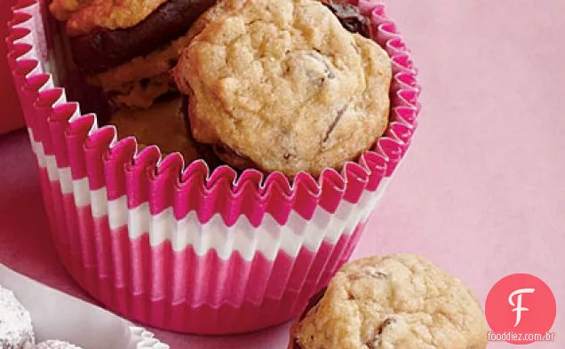 Biscoitos De Chocolate Duplo com Bourbon Ganache