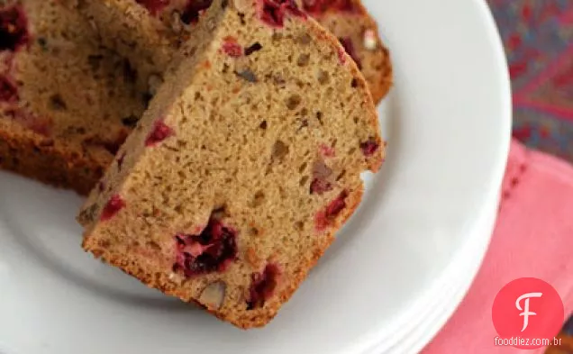 Receita de Pão de Cranberry sem glúten
