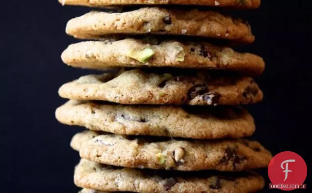 Chocolate Escuro, Pistache E Biscoitos De Sal Marinho Defumados