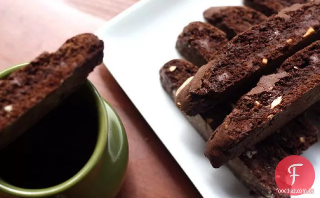 Chocolate Duplo Amêndoa Biscotti