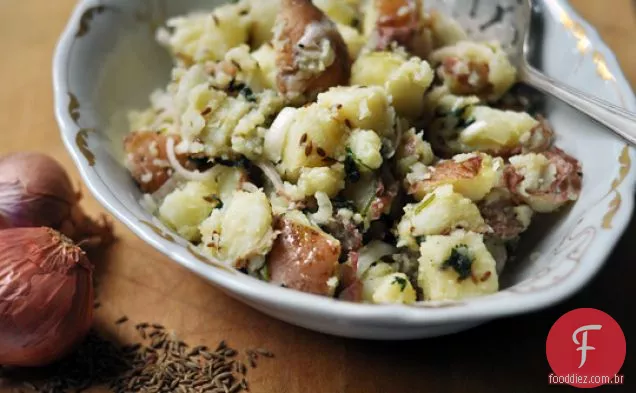 Salada De Batata Quente Com Coentro E Cominho Torrado