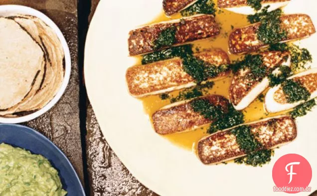 Seared Queso Fresco E Queso Panela Com Coentro Mojo