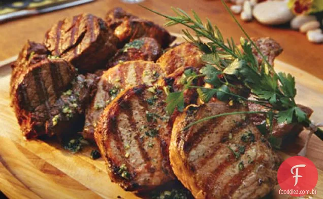 Grelha Mista Com Pesto De Coentro