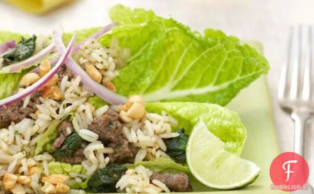 Salada de carne de limão e coentro