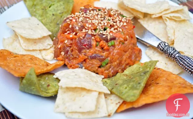 Atum e Salmão Sushi Dip
