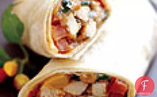 Burritos de peru com Salsa e coentro