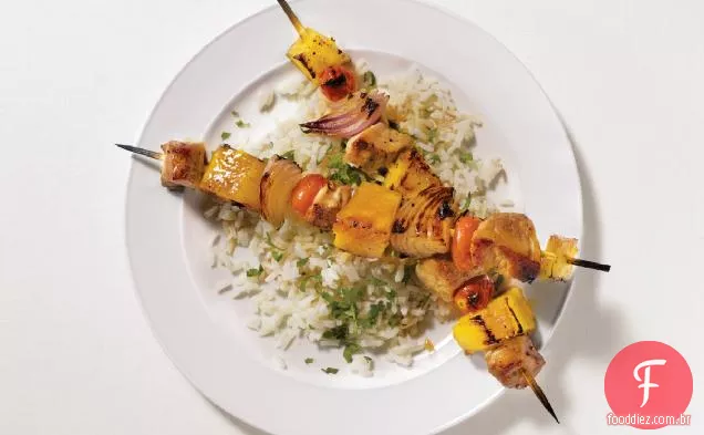 Receita De Kebabs De Porco E Abacaxi