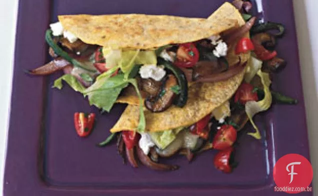 Poblano E Tacos De Cogumelos