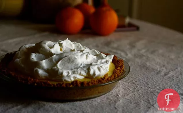 Torta de laranja e creme sem assar