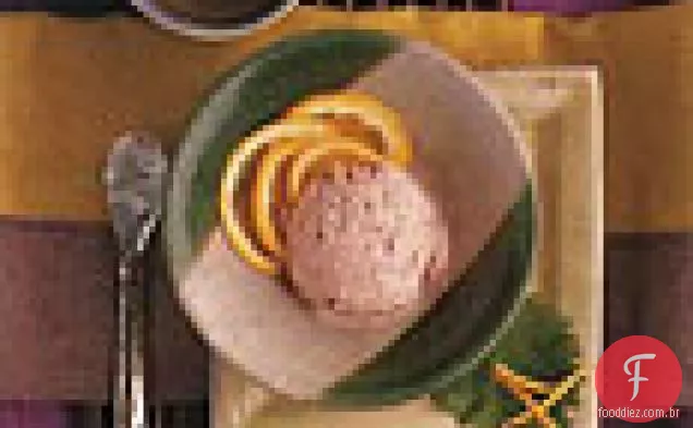 Ameixa Sherbert com suco de laranja e vinho de ameixa