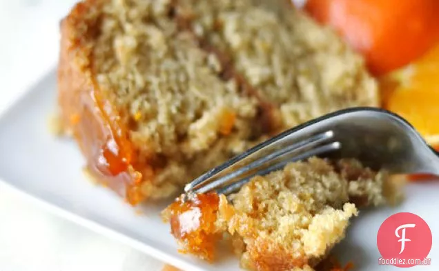 Bolo De Laranja Pegajoso Com Esmalte De Marmelada