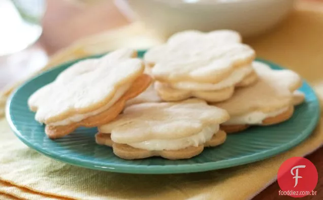 Biscoitos Sanduíche De Limão Com Recheio Cítrico Triplo