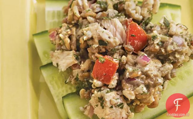 Atum Multigrain Tabbouleh com vinagrete de Azeitona Preta cremosa