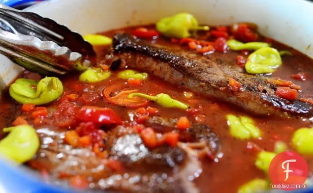 Carne De Gotejamento Italiana Quente E Picante