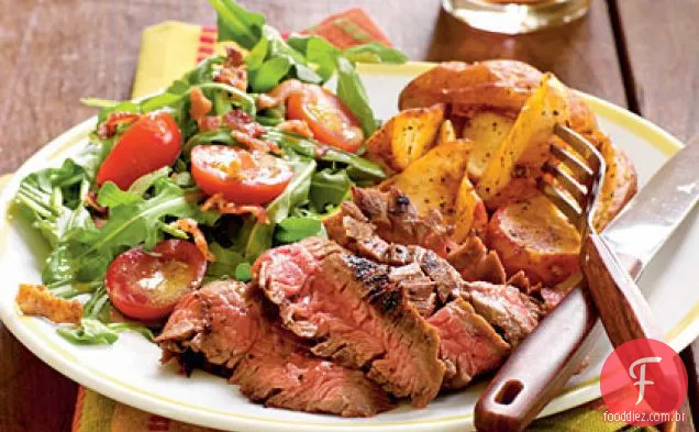 Bife De Flanco Esfregado Com Ancho