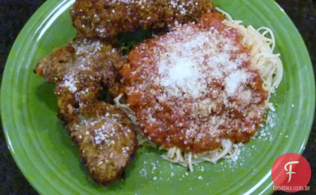 Paneed Bife Redondo Com Todos Os Dias Marinara & Angel Hair