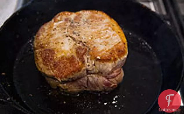Assado de porco embrulhado em Bacon