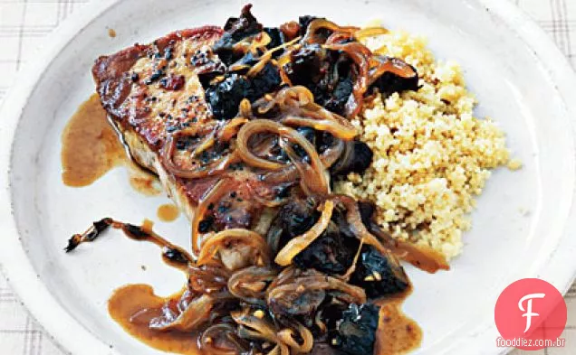 Carne de porco com molho de cidra