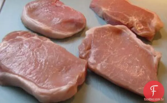 Asiago Costeletas De Porco À Milanesa